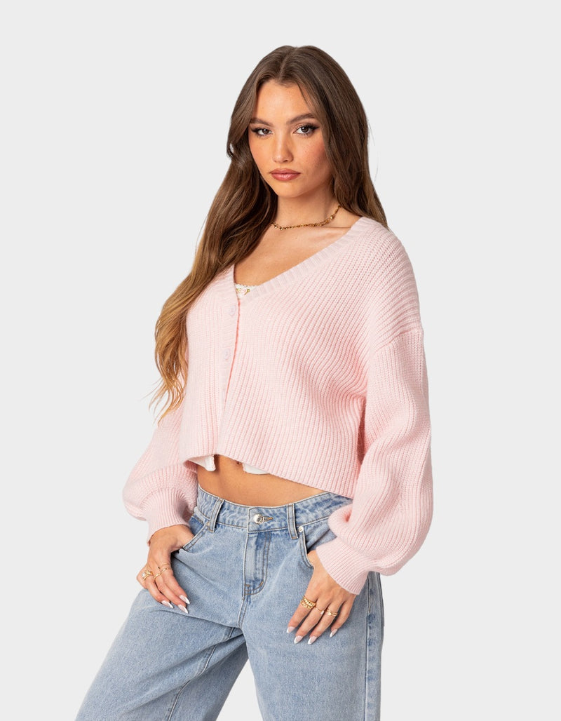 Knit Cropped Cardigan