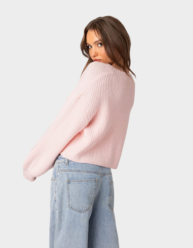Knit Cropped Cardigan