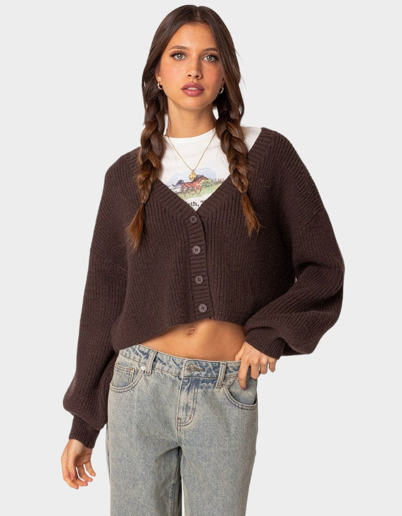 Knit Cropped Cardigan