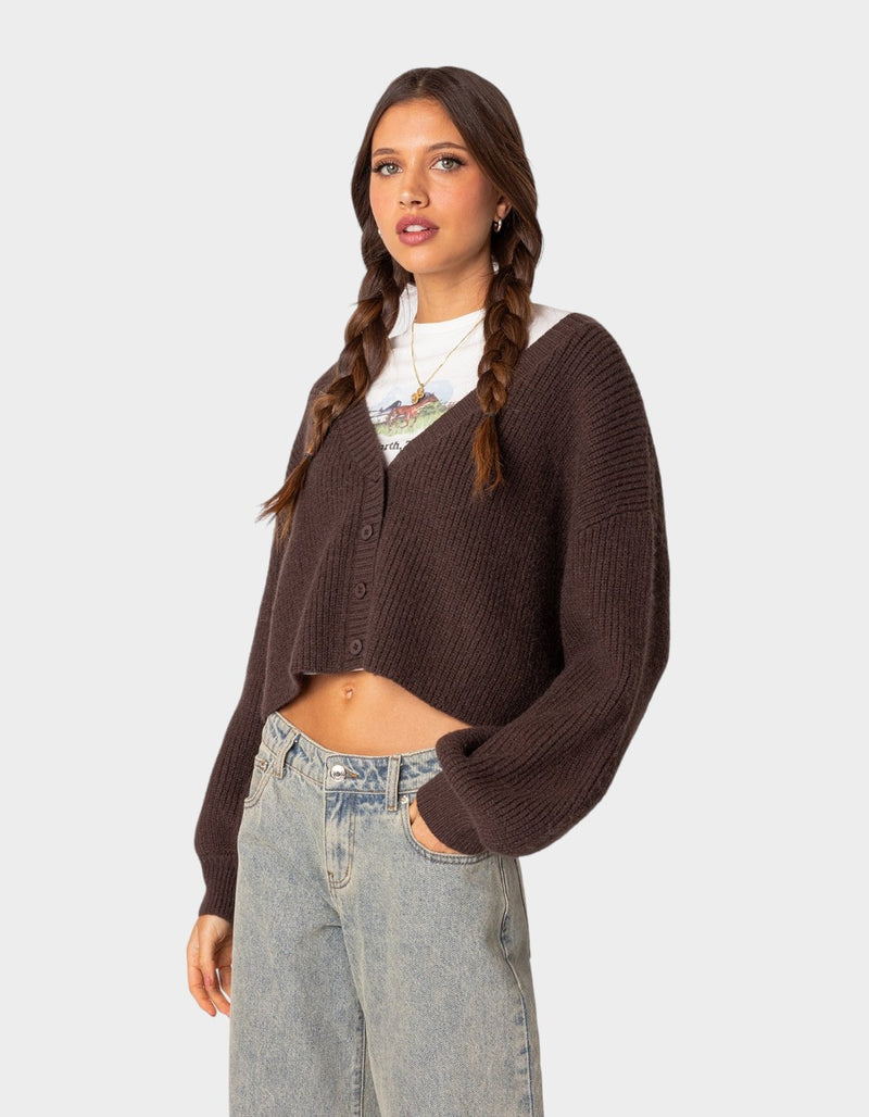 Knit Cropped Cardigan