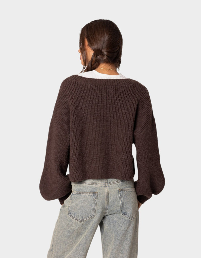 Knit Cropped Cardigan