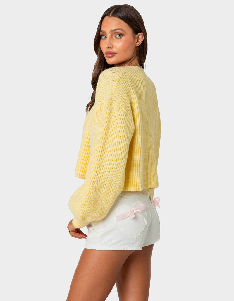 Knit Cropped Cardigan