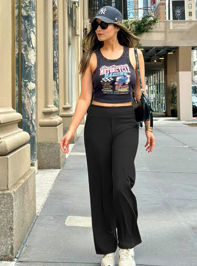 Wide-Leg Casual Pants