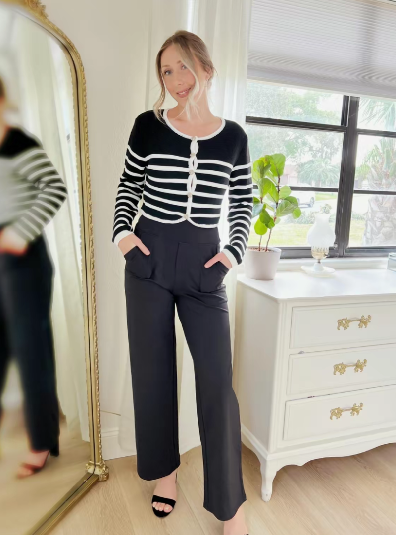 Wide-Leg Casual Pants