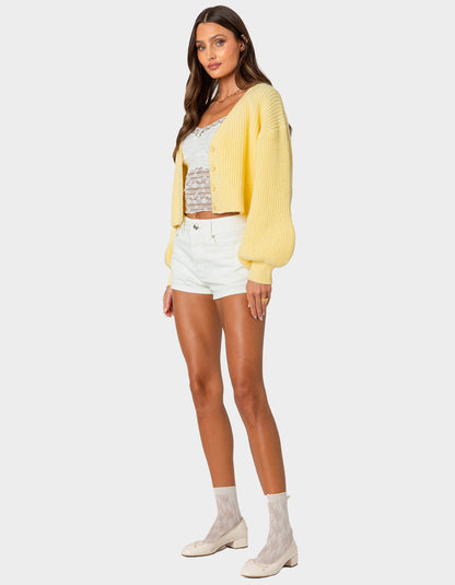 Knit Cropped Cardigan